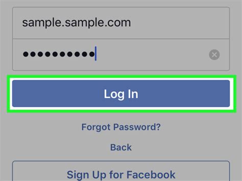 Log in to Facebook